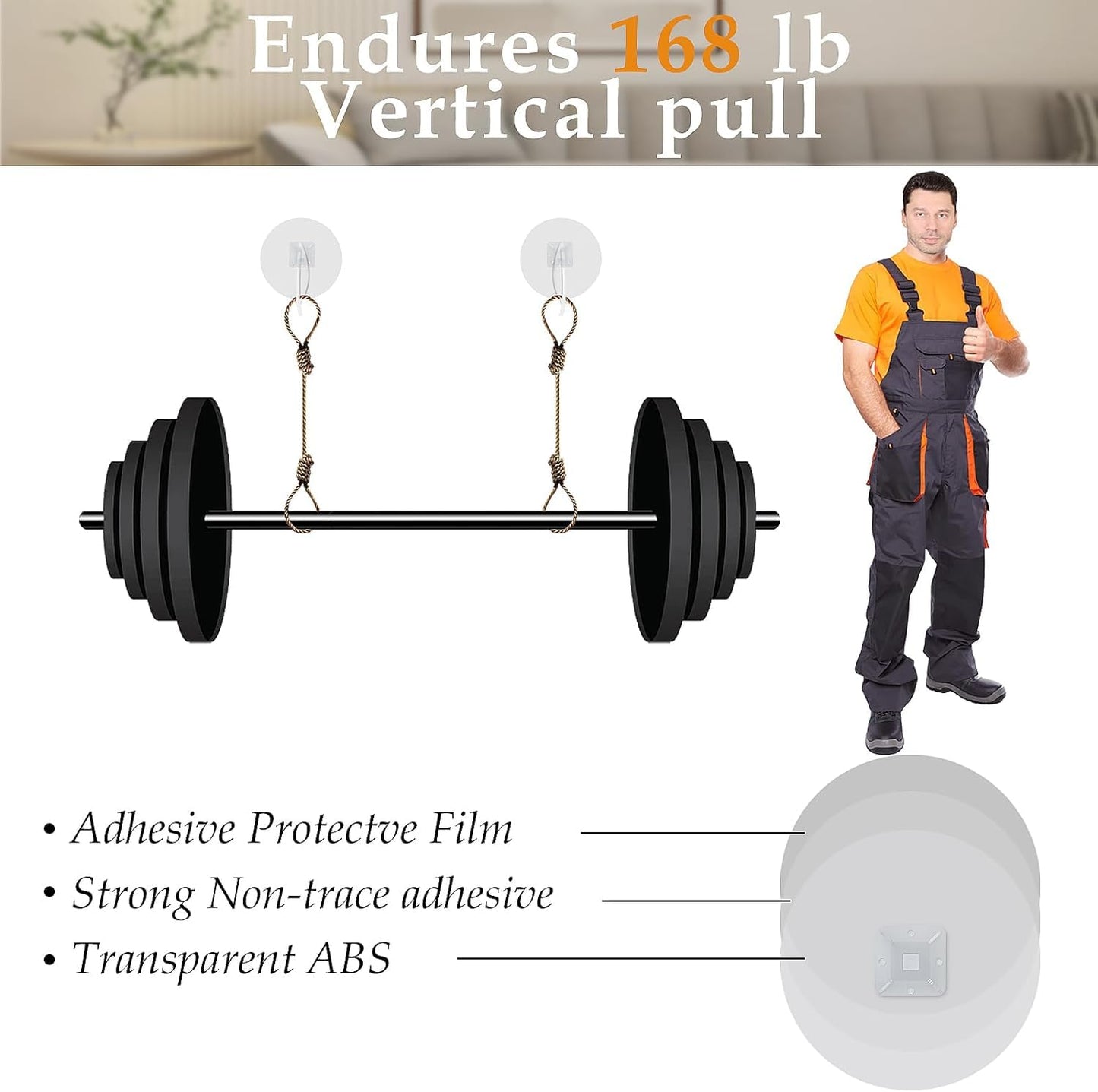 Furniture Anchors No Drill Upgraded Furniture Straps for Baby Proofing, Self-Adhesive Secure 168 Pound Furniture Prevent Falling Anti Tip Earthquake Straps for Child Safety