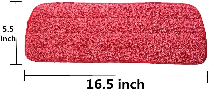Microfiber Mop Replacement Pads for Wet/Dry Mop Floor Cleaning Pad Fit All Spray Mops (6 Pack)