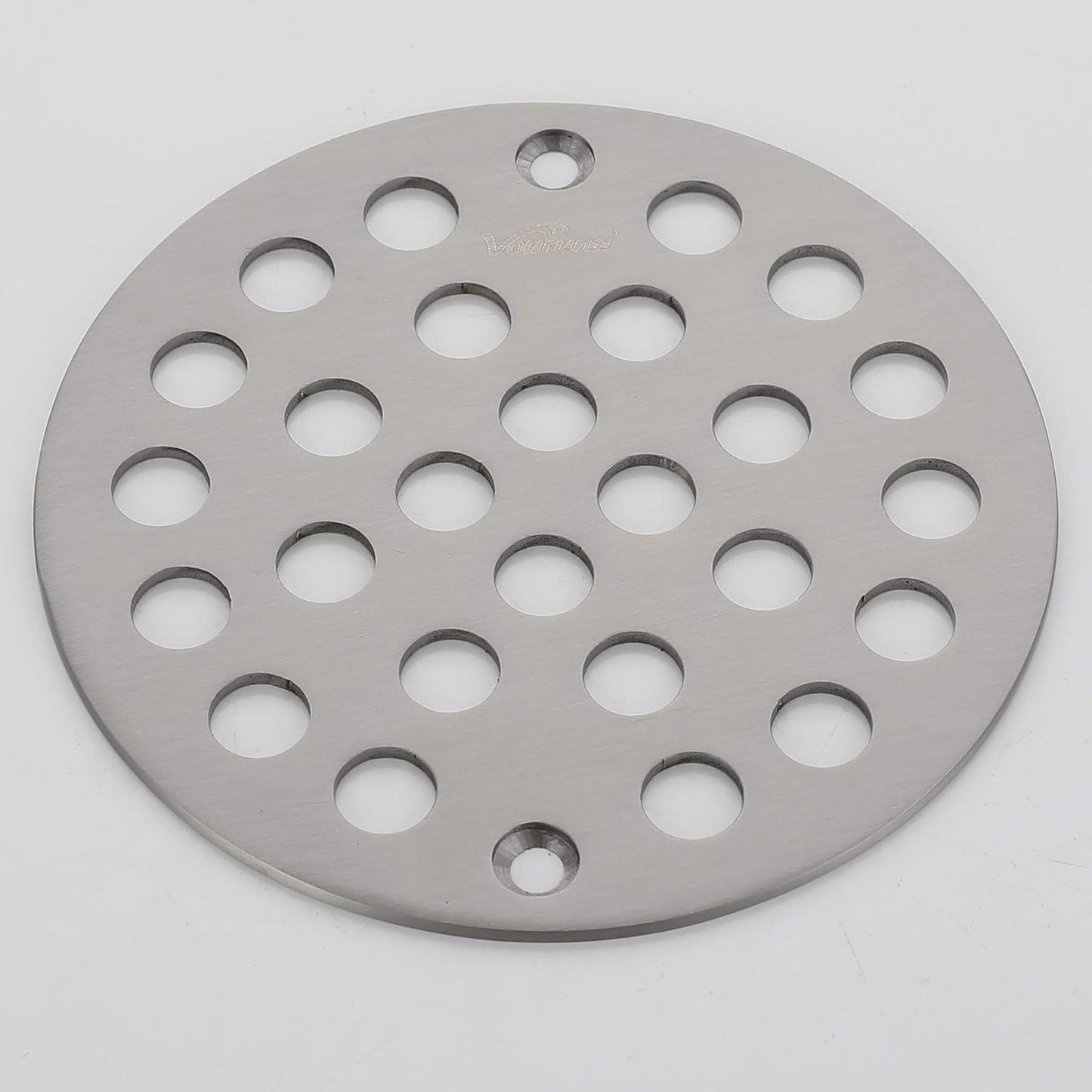 4-Inch Screw-in Shower Drainer Cover Replacement Floor Strainer Floor Drain Brushed Nickel