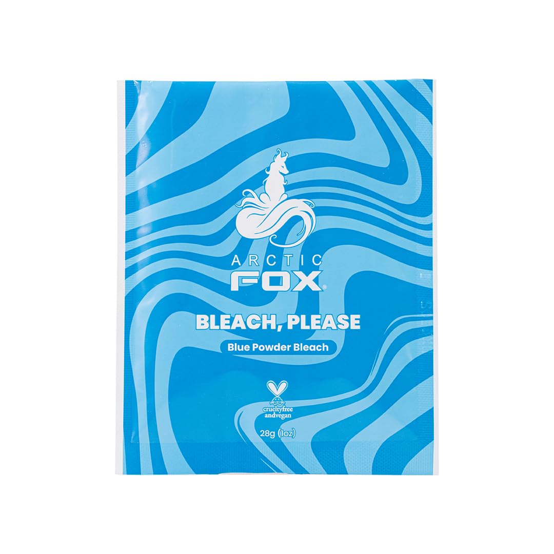 ARCTIC FOX Bleach Please, Blue Powder Bleach Individual Sachet 28g (1oz) for touch ups, highlights, or small applications like money pieces.