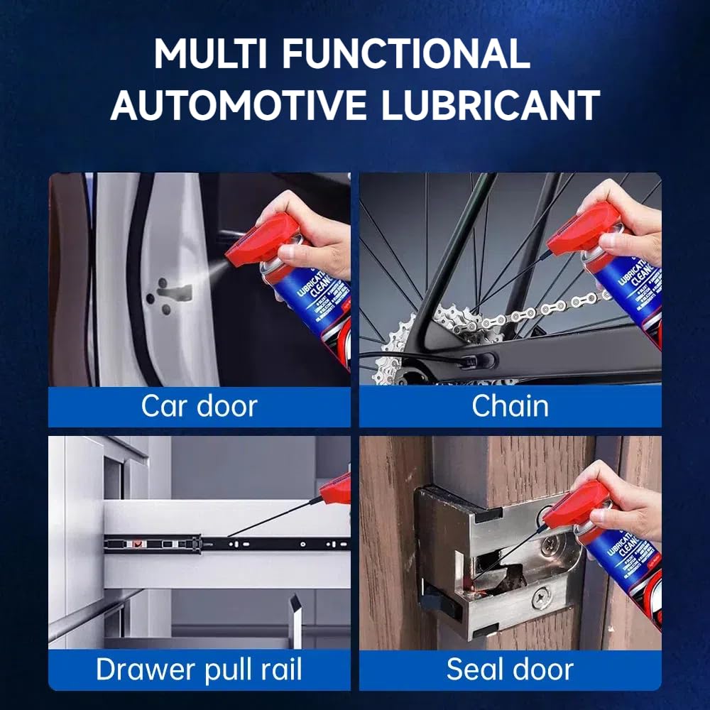 Glodway Specialist Silicone Lubricant Spary,Garage Door Lubricant Oil,with Smart Straw Sprays 2 Ways,for Door Higne,Bike,Sewing Machine,Metal Parts,10 OZ（Pack 2）