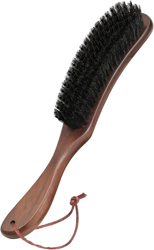 Wood Felt Brush,Large Black Walnut Wood Handle Boar Bristle Lint Brush,Suitable for Felted Hats, Suits,Cashmere,Wool,Velvet,Suede and Pet Hair for Men