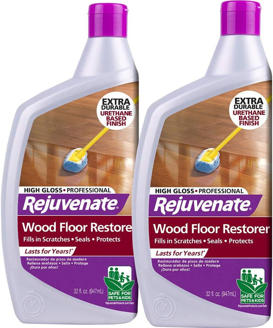 Rejuvenate Wood Floor Restorer, 32oz, High Gloss, (2 Pack)