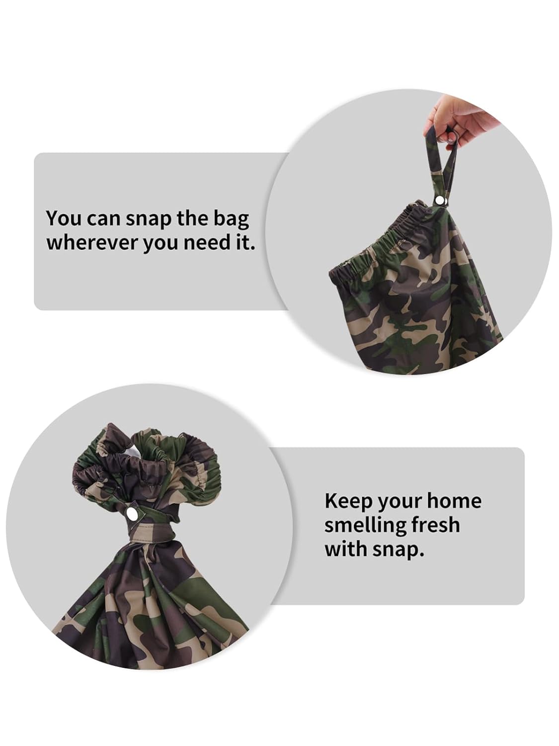 ALVABABY Reusable Diaper Pail Liner for Cloth Diaper,Rubbish Bag,Laundry,Kitchen Garbage Cans (Black Grey, Small Size：5 Gallon) LLS-LW28Z75A