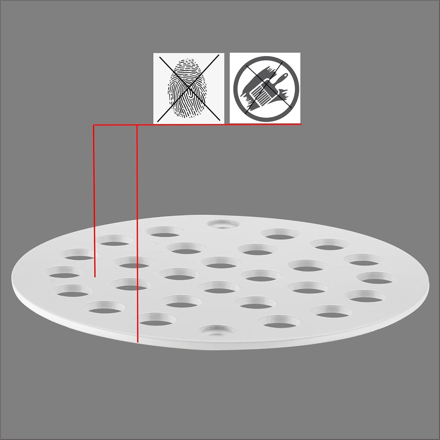 4-Inch Screw-in Shower Strainer Drain Cover Replacement Floor Strainer(White)