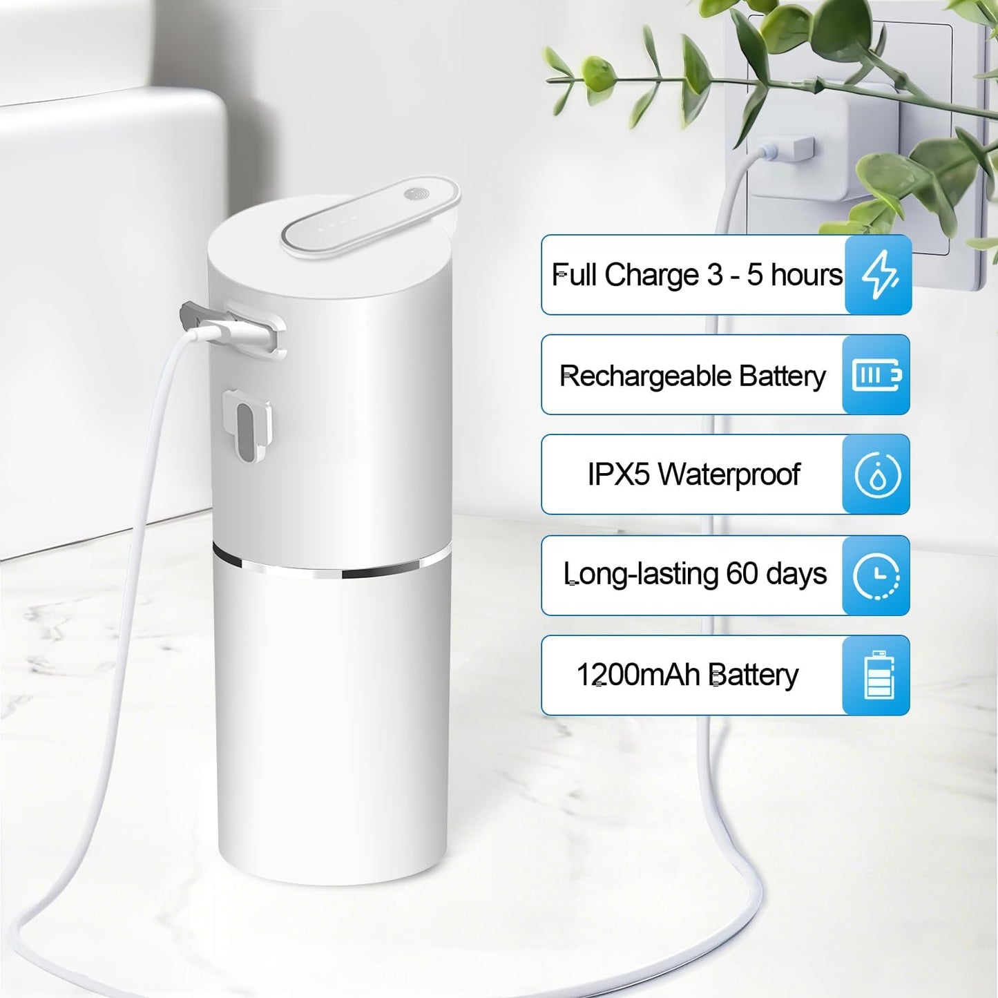 Automatic Liquid Soap Dispenser Bathroom Kitchen, Dish Liquid Soap for Body Shampoo Shower,Gel Hand Free Liquid Wall Mount Touchless Soap Dispenser with 380ml Auto Liquid Dispenser Sylfu