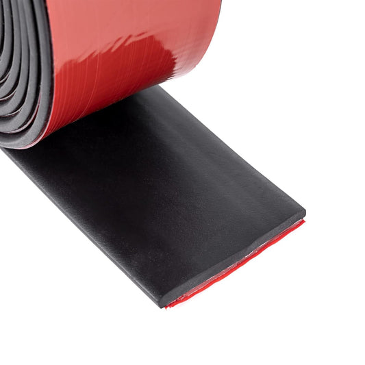 Adhesive Rubber Strips Neoprene Rubber Sheets, Rolls & Strips with Adhesive Backing Rubber Pads Self Stick Seal Rubber Gasket Adhesive Back for Matting Padding - 2" Wide x 1/8" Thick x 10' Long
