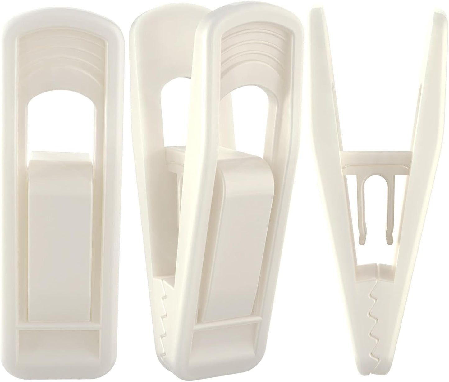 Hanger Clips for Velvet Hangers (Beige, 40 PCS), Non-Slip Plastic Clips Pant Skirt Hanger Clips for Flocking Hangers