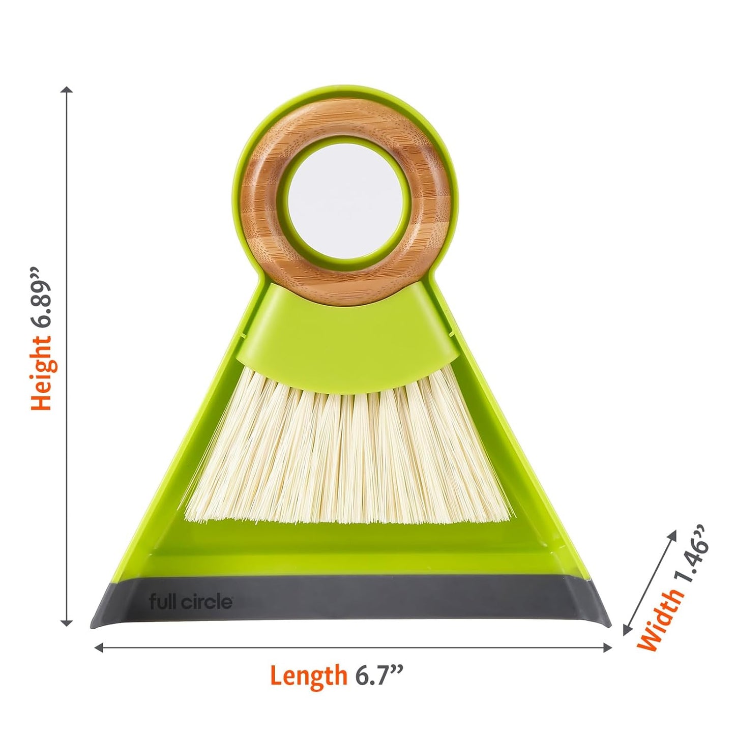 Full Circle Tiny Team Mini Brush and Dustpan Set, Green