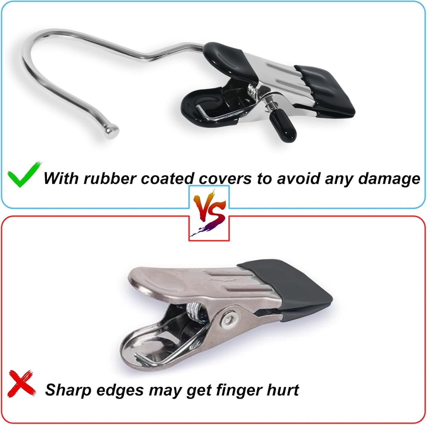 15/30/50Pcs Upgrade Double Head Clamp Dipped Clothespin for Laundry Hooks with Clips, Boot Holder, Hanging Clips, Portable Multifunctional Hangers Single Clip Space Saving for Jeans, Hats (50, Blue)