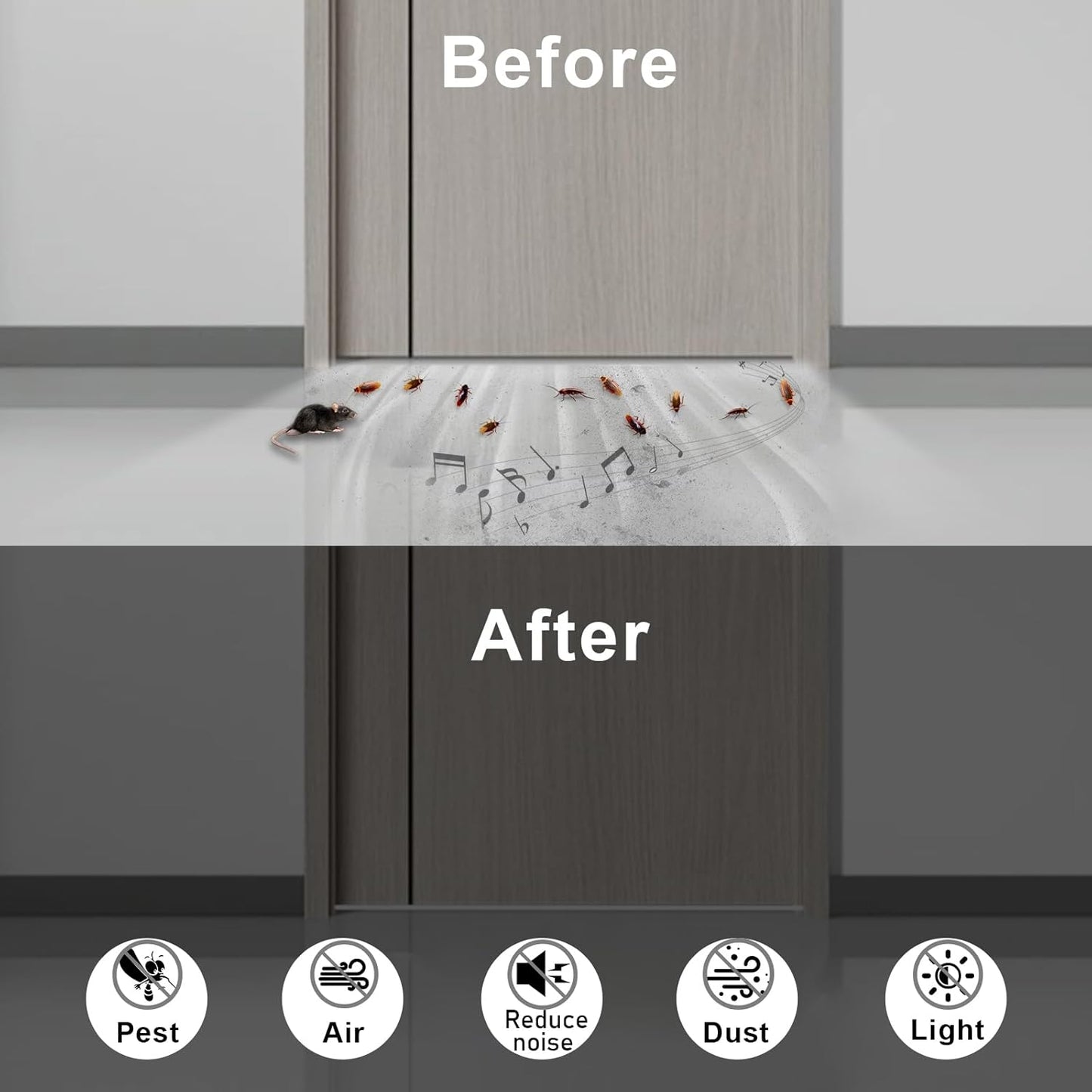 High Density Foam Weather Stripping Door Seal Strip Insulation Tape Roll for Insulating Door Frame, Window, Air Conditioner Self Adhesive Sealing Weatherstrip Dustproof (1 in x 1/2 in x 40 Ft)