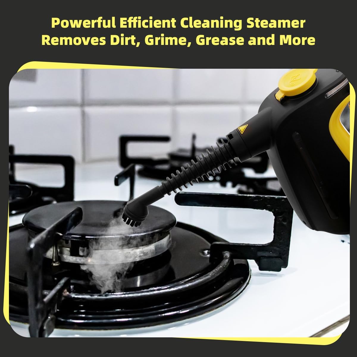 Handheld Steam Cleaner 1350W High Power with 9 Piece with Safety Lock Multi-Purpose Steamer for Home Use Multi-Surface Natural Steam Cleaner for Furniture,Upholstery, Car, Floor