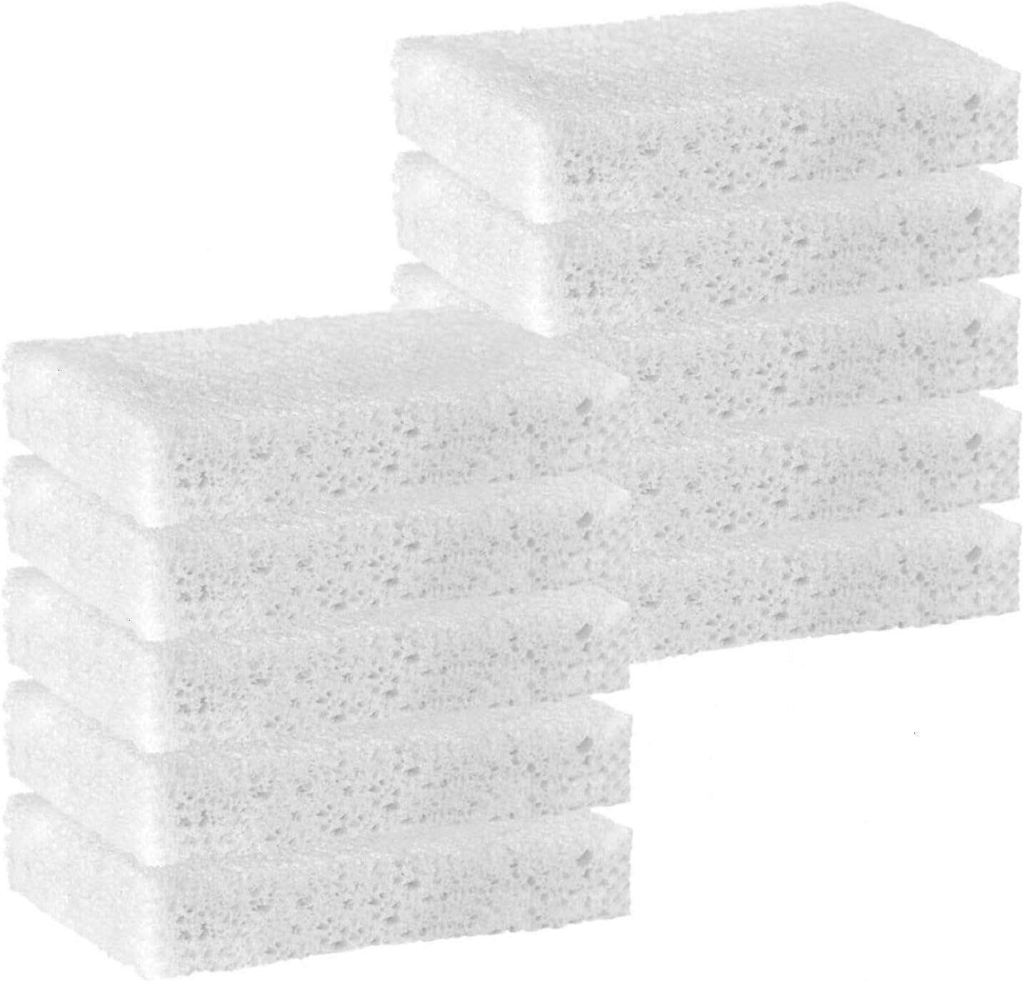 YoleShy White Sponges Kitchen 10 Pack Natural Compressed Cellulose Sponges for Dishes Non Scratch for Household Cookware Bathroom Cars Soft Super Absorbent Reusable