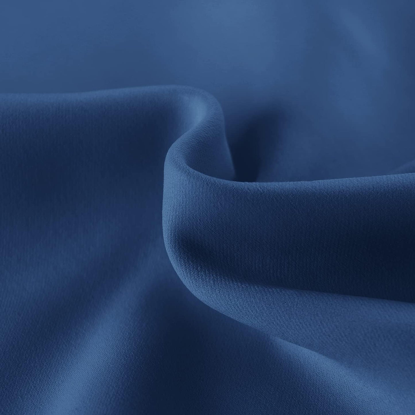 DWCN French Door Curtains – Rod Pocket Thermal Blackout Curtain for Doors with Glass Window, Kitchen and Patio Doors for Privacy, 54 X 72 Inches Long, 1 Curtain Panel with Tieback, Classic Blue