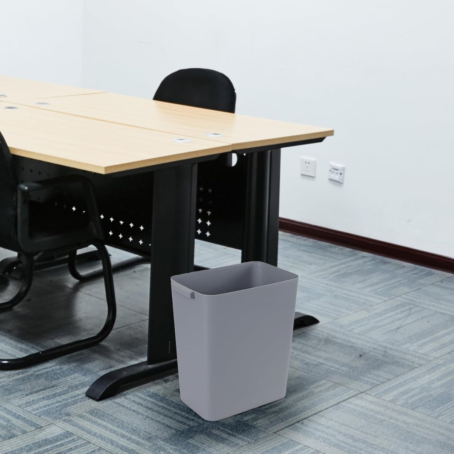 4.5 Gallon Small Plastic Waste Basket, Office Garbage Cans, 3 Packs, Gray