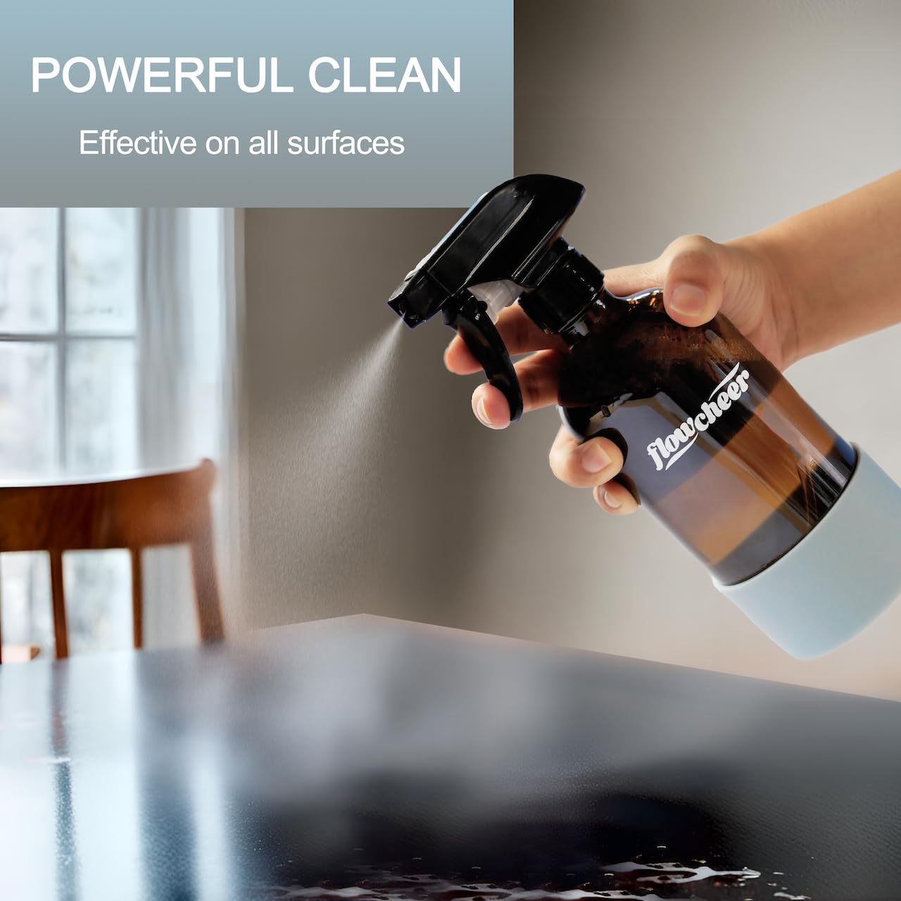 Multi-Surface Cleaner Kits-2 Pack Reusable Spray Bottles & 4 Pack All Purpose Cleaner Refills Tablet, 4 x 16.9 Fl oz Bottles of Spray Cleaner Lemon and Lavender Scent