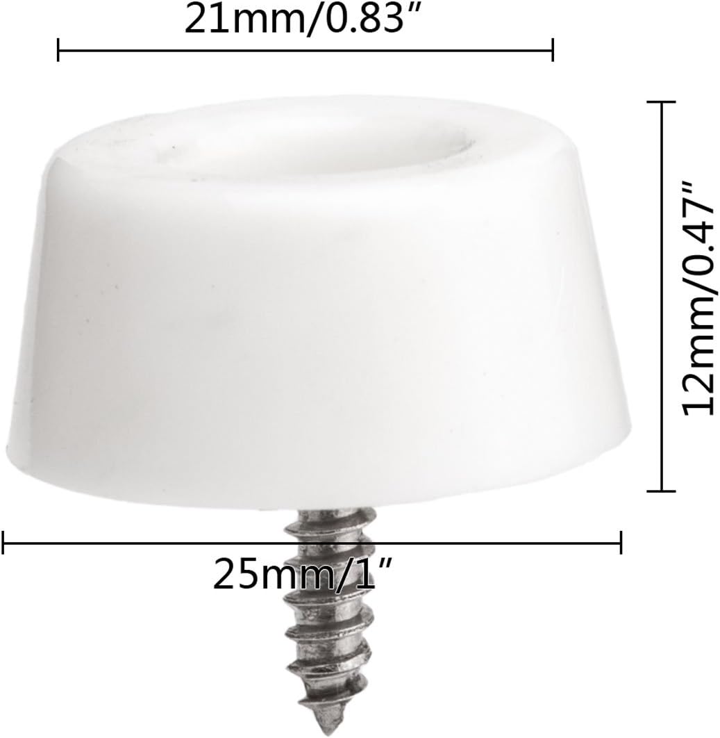 20pcs Round Furniture Pads,ULIFESTAR Furniture Feet Glides Sliders Carpet Saver Hardwood Floor Protectors Surface Protection for Chair Leg Caps Non Slip Furniture Grippers (White)