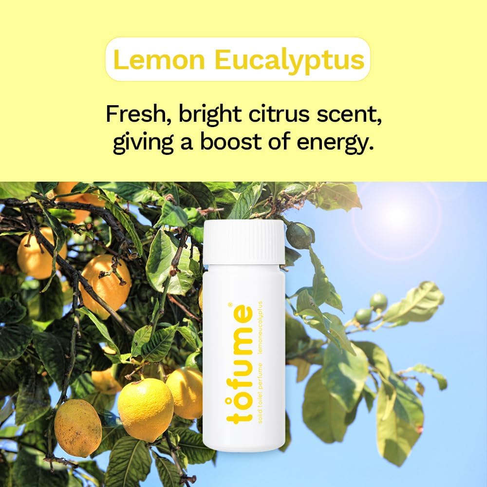 Effervescent Bathroom Air Freshener - Lemon Eucalyptus - Toilet Deodorizer, Bathroom Odor Eliminator, Toilet Freshener, Flushable Air Freshener Toilet Tablets, 2 Pack (60 Tablets)