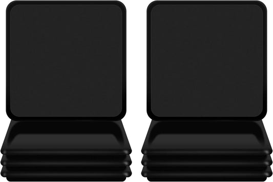 Ezprotekt 8 Pack Reusable Large Furniture Movers Sliders for Carpet, 5" Square Furniture Moving Pads, Carpet Sliders for Heavy Duty Sofa Bed Couch Fridge, Move Items Easily and Quickly (Black)
