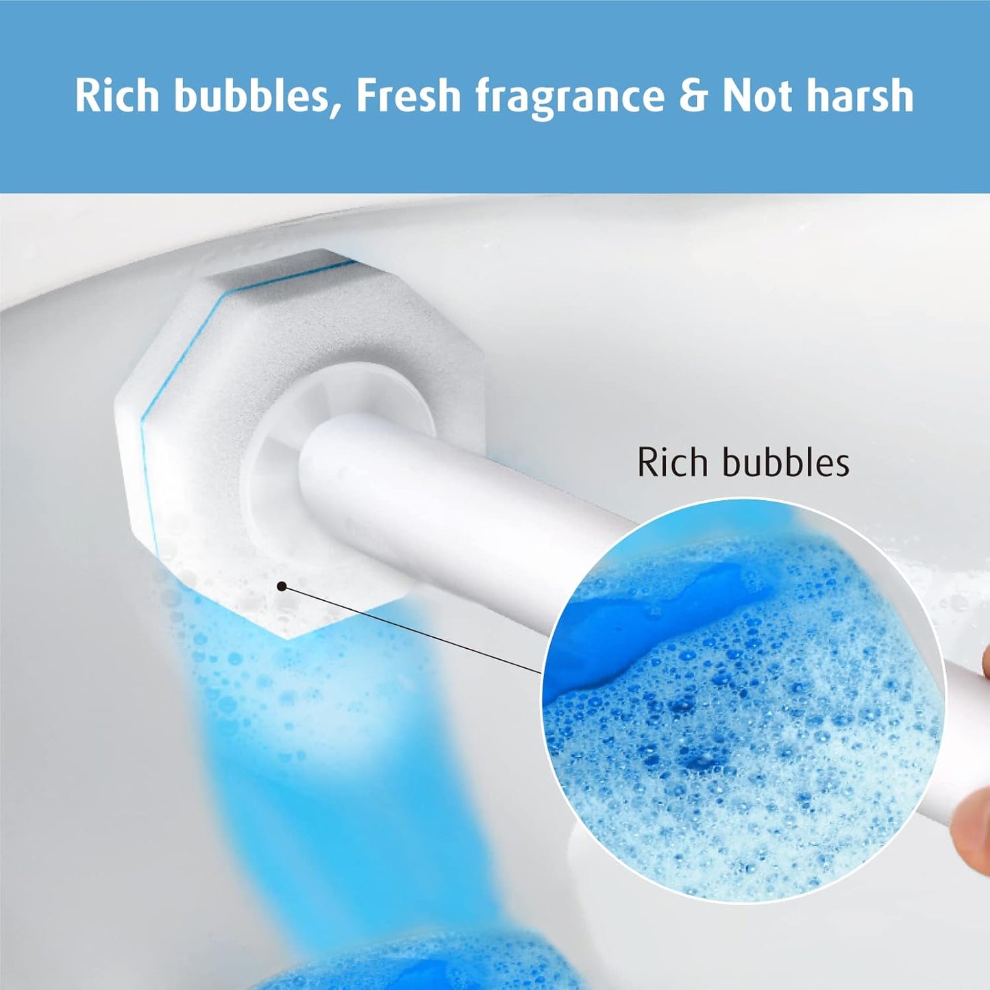 50 Count Toilet Wand Refills Compatible with Most Disposable Toilet Brush