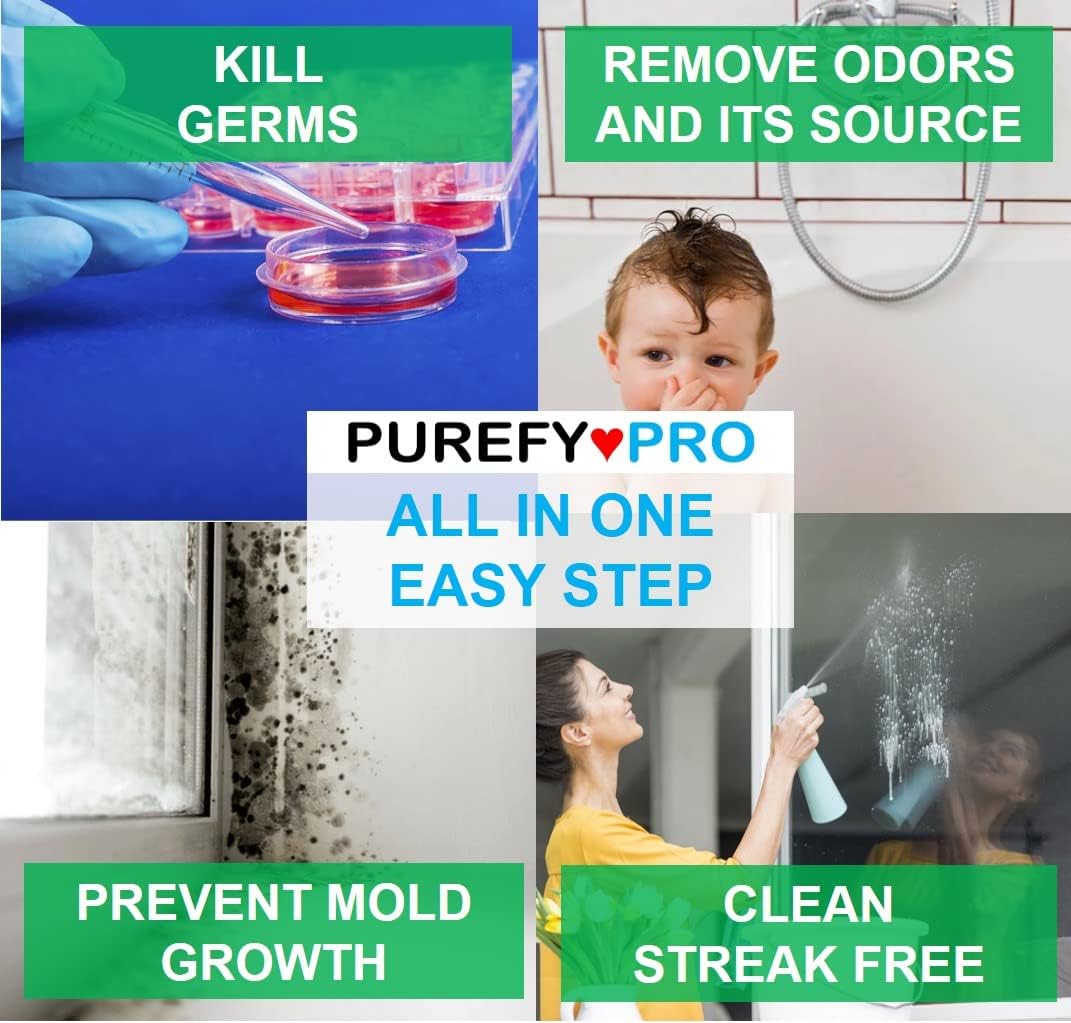 Purefypro Disinfectant Airesol Spray (100ml, 2 Pack) Eliminate 99.9999% Virus and Germs. No Residue. No Rinse. Travel Size.