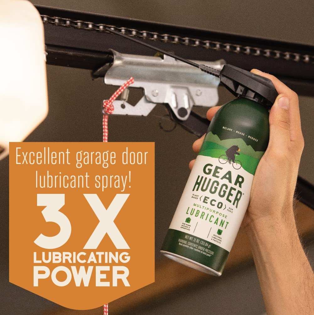 Gear Hugger Multipurpose Lubricant - Eco-Friendly (11 oz Bottle & 3 oz Bottle), Rust Remover - Garage Door Lubricant Spray, Door Hinge Lubricant & Lock Lubricant - Plant-Based, No Petroleum, No PTFE