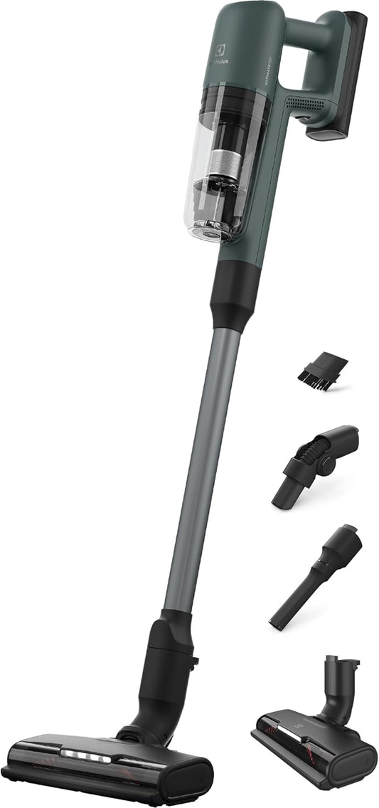 Electrolux Ultimate700 Cordless Stick Vacuum with PowerPro Bristle Nozzle and High Suction Power, 50-Minute Run Time, 4 Power Modes, Ocean Green
