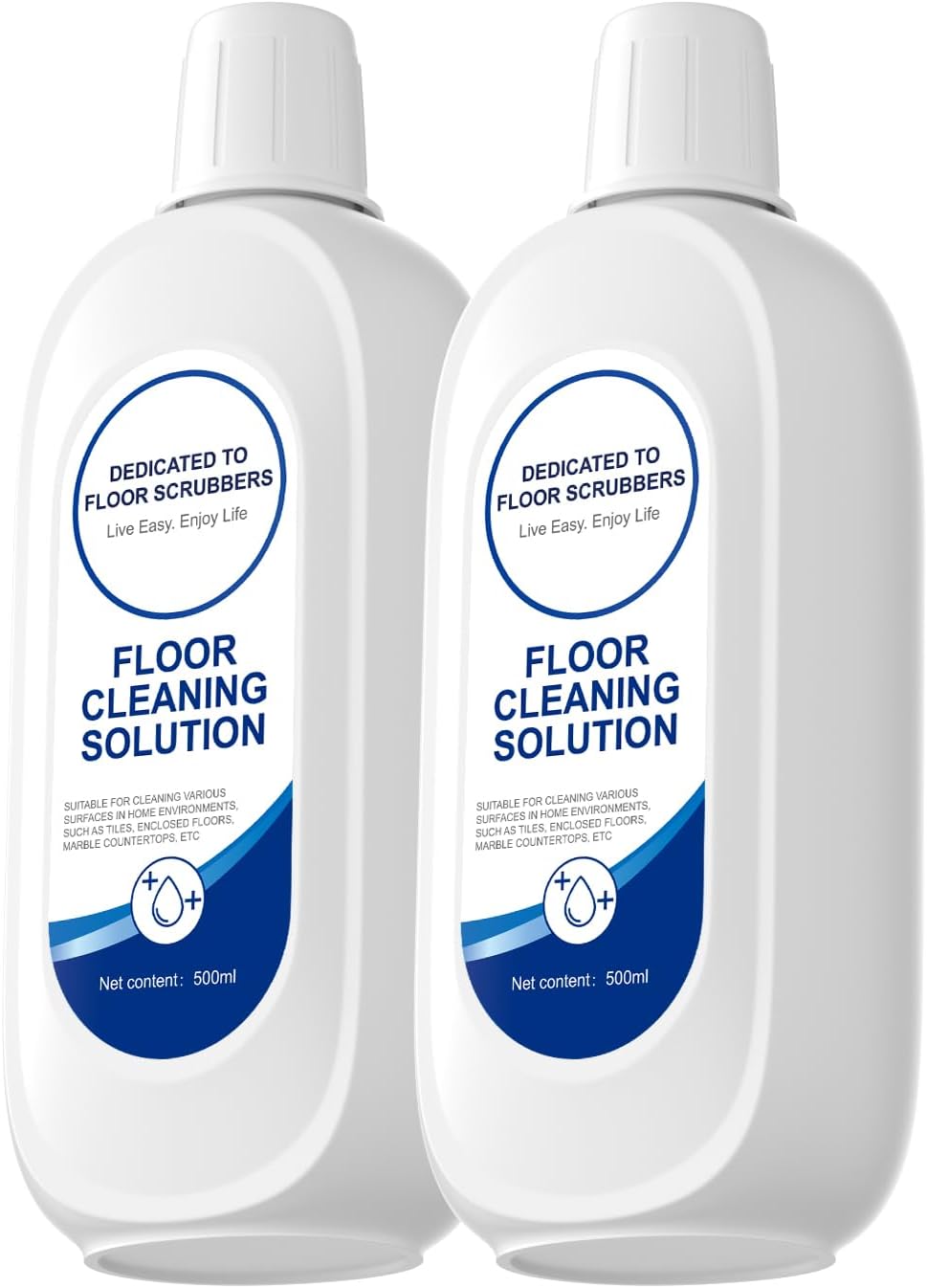 GCW Cleaning Solution Refill 500ML Blue Bottle Original Flavor Floor Cleaner Solution Compatible With Tineco iFLOOR, 3, S3, S5, S5 COMBO, S5 Pro 2, S6, S7 PRO, S7 COMBO Wet Dry Vacuum (2 bottle)