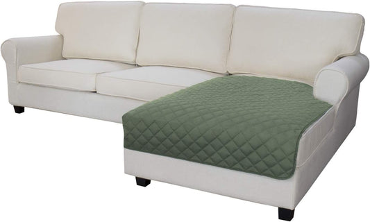 Easy-Going Sectional Couch Covers for Dogs L Shape Sofa Cover Reversible Sofa Slipcover Chaise Lounge Cover Furniture Protector Cover for Pets Dog Cat (42 x 52 inches, Greyish Green/Greyish Green)
