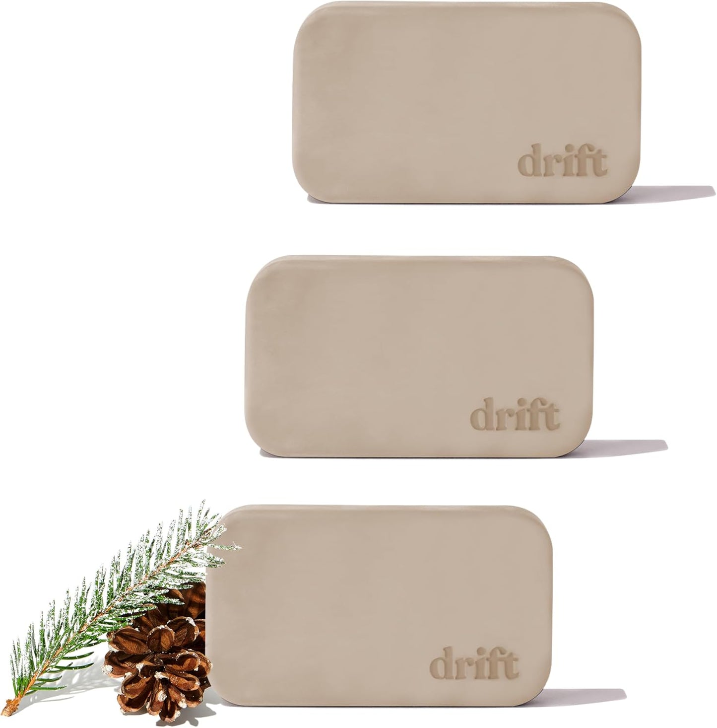 Drift Car Air Freshener - The Original Wood Air Freshener - Car Odor Eliminator - Long Lasting Scent - Metal Clip - Essential Oils - Clean Ingredients - Pine Scent 3 Pack Refill - NO CLIP INCLUDED