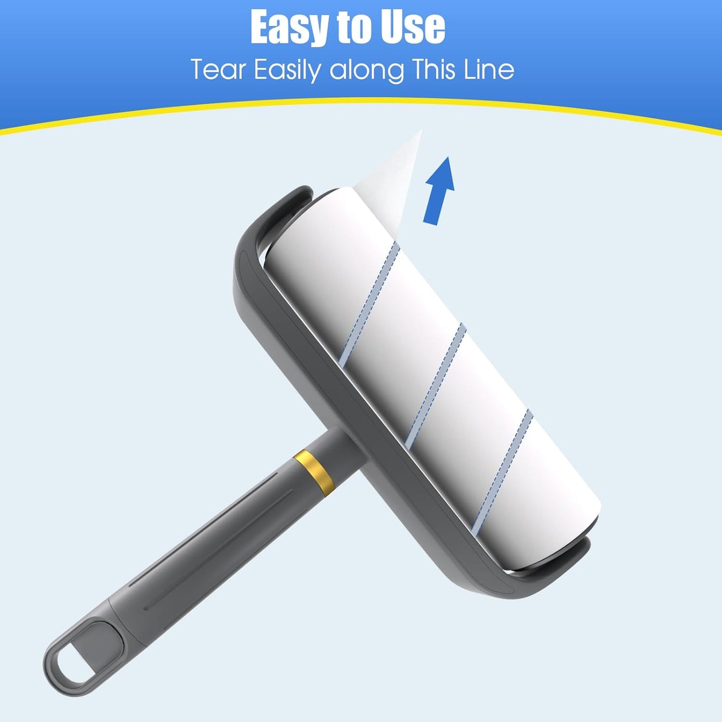 COBETE 6 Rollers Total 600 Sheets Extra Sticky Lint Roller Refills, for 6.3" Dog and Cat Lint Remover for Clothes, Couch, Furniture