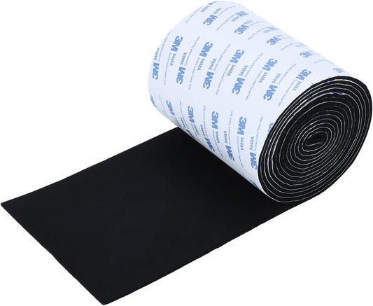 Felt Furniture Pads, Heavy Duty Felts Strip Roll with Adhesive Backing Felt Pads Furniture Feet Cuttable Felts Tape for Protecting Hardwood Floors(5 x 120 x 0.12 Inch, Black)