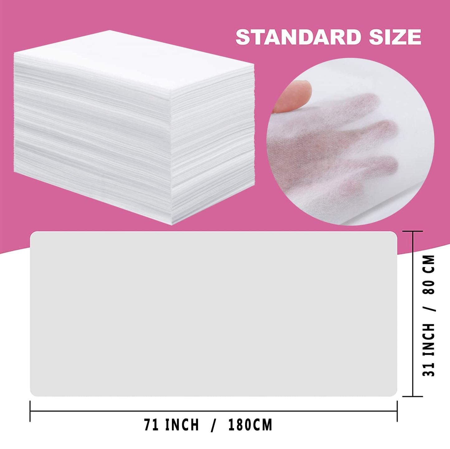 200 Pcs Disposable Bed Sheets 31" x 71" Massage Table Sheets Non Woven Fabric SPA Bed Cover Breathable for Massage Beauty Tattoos