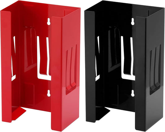 EMENTOL 2PCS Magnetic Glove/Tissue Dispenser Holder Set, Red and Black Glove Dispenser Wall Mount, Mount Onto Tool Box or in Workshops