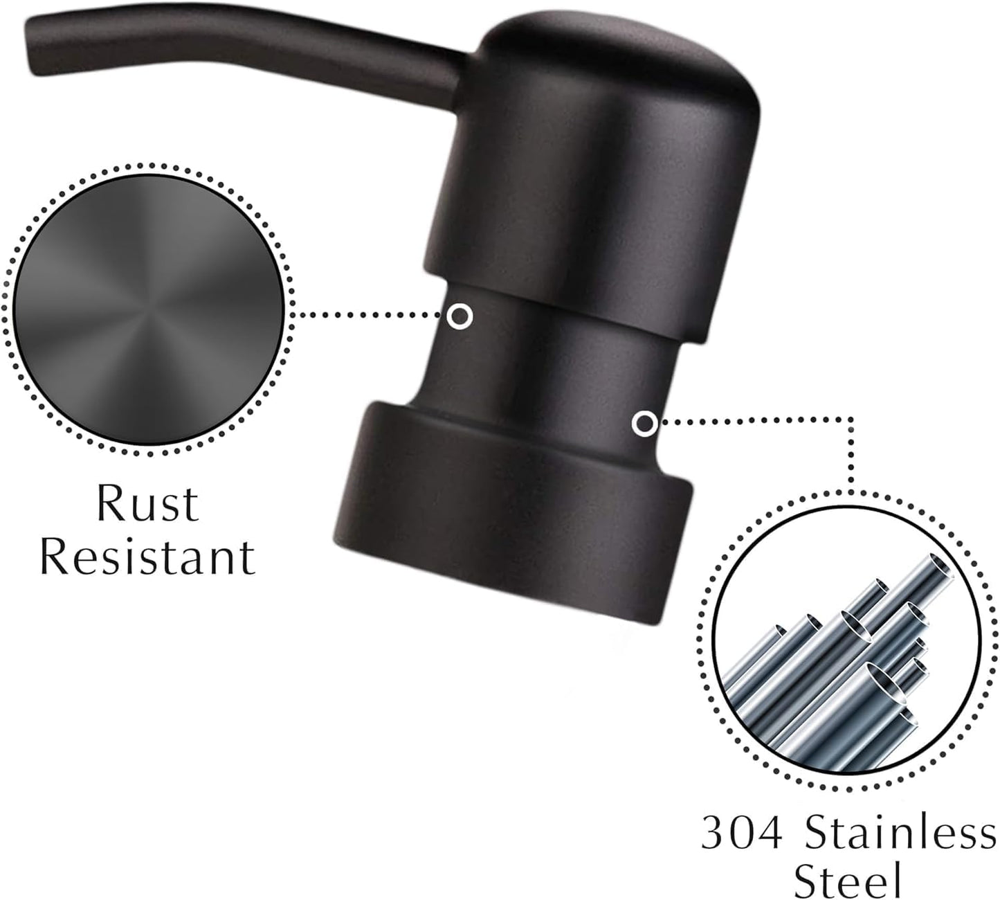 Emerson Essentials Glass Soap Dispenser Set – 16 oz 2-Pack – Refillable Dish & Hand Soap Dispensers for Kitchen or Bathroom – Stainless Steel Pump & Waterproof Labels Included