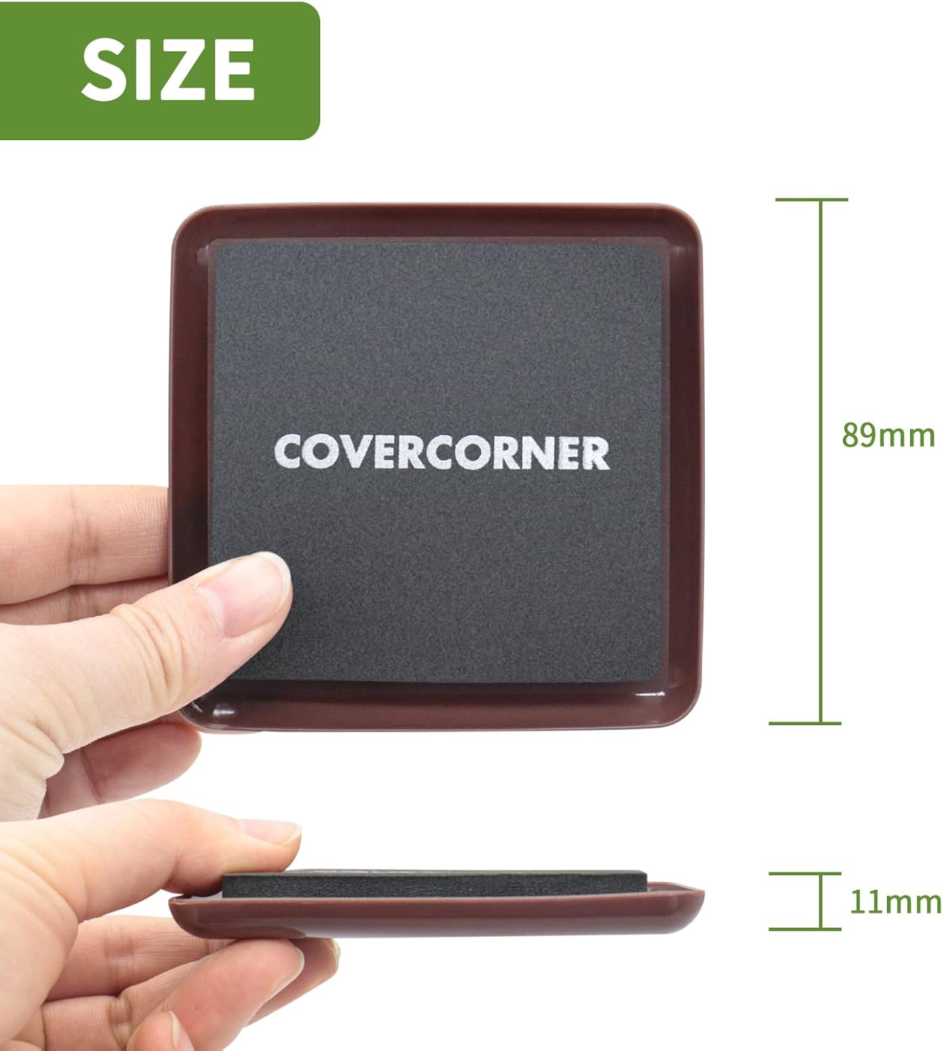 Furniture Sliders for Carpet 16 PCS - 3 1/2 inch Furniture Moving Slider Chair Legs Floors Protectors Square Furniture Movers Sliders – Move Your Furniture Easy & Safely(for Carpet)-Brown