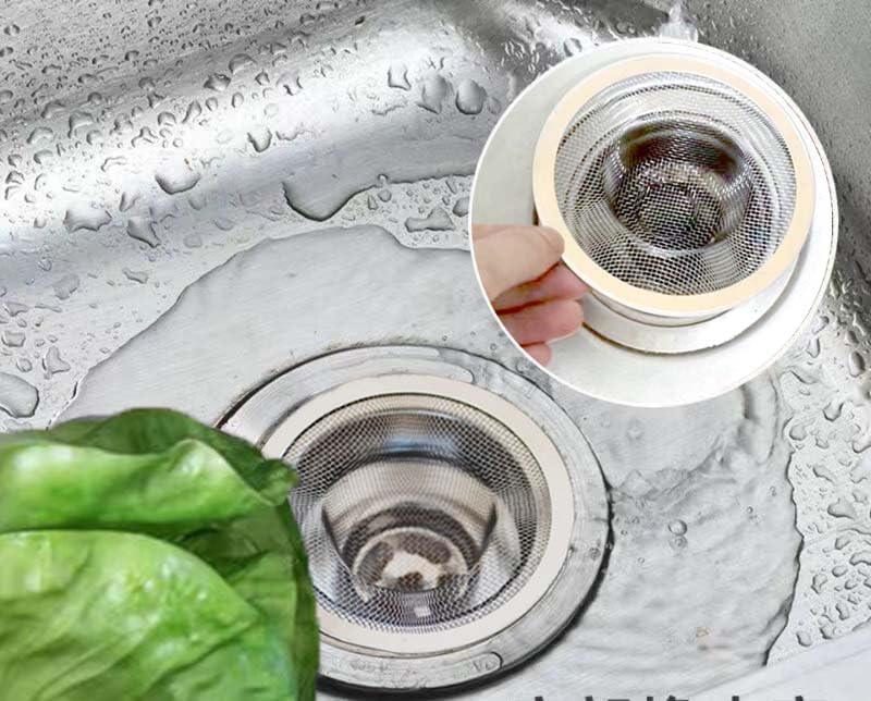 8PCS Metal Mesh Kitchen Sink Strainer, 4.41" Stainless Steel Slop Basket Filter Trap, Mesh Sink Drain Strainer Kitchen, Hair Basket Drain - Fits Most Kitchen Bathroom Sinks Shower Floor Drain