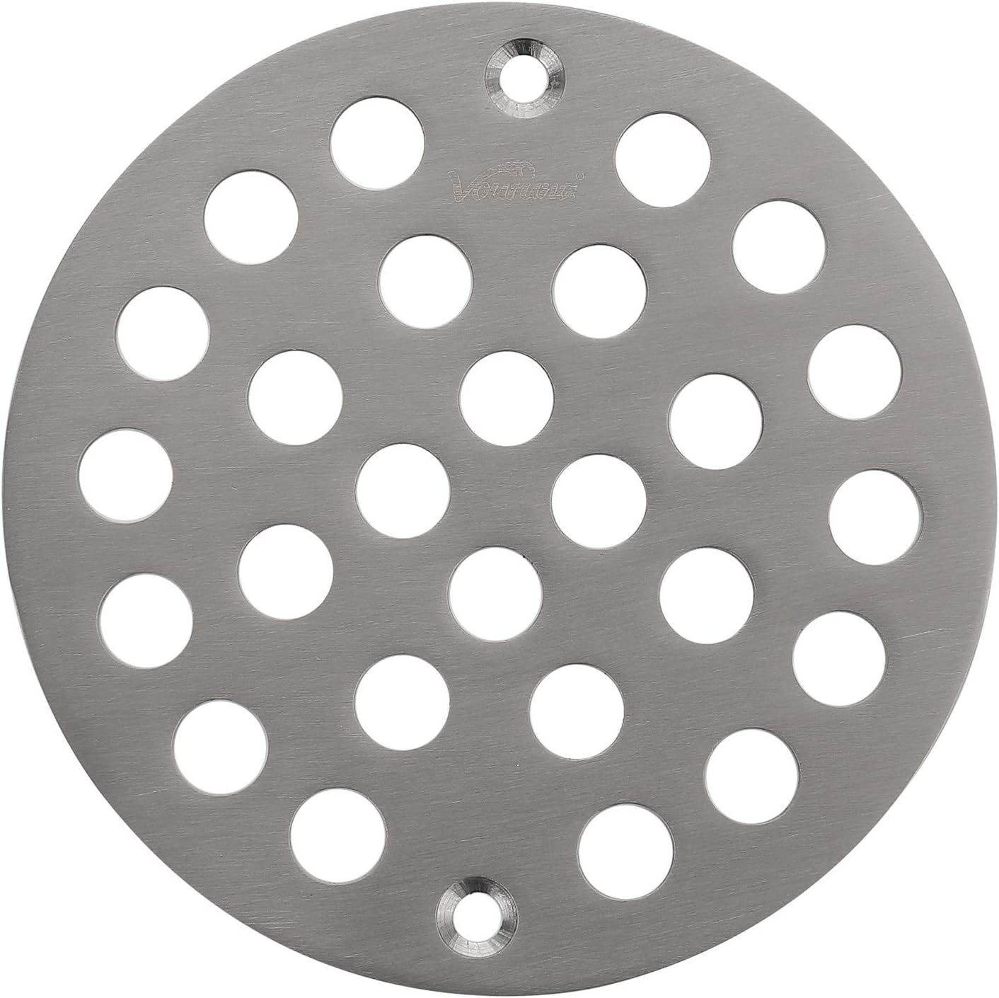 4-Inch Screw-in Shower Drainer Cover Replacement Floor Strainer Floor Drain Brushed Nickel