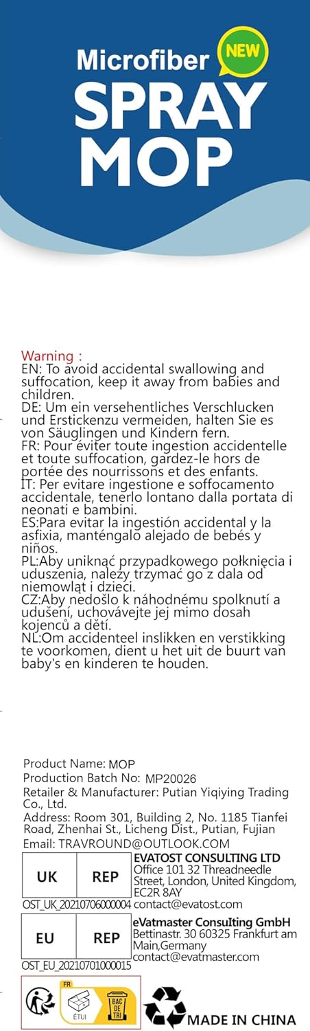 Spray Mops for Floor Cleaning, TRAV-ROUND Microfiber Wood Floor Mop with 5 Reusable Washable Pads for Dry Wet Cleaning on Hardwood Laminate Wood Ceramic Vinyl Tile