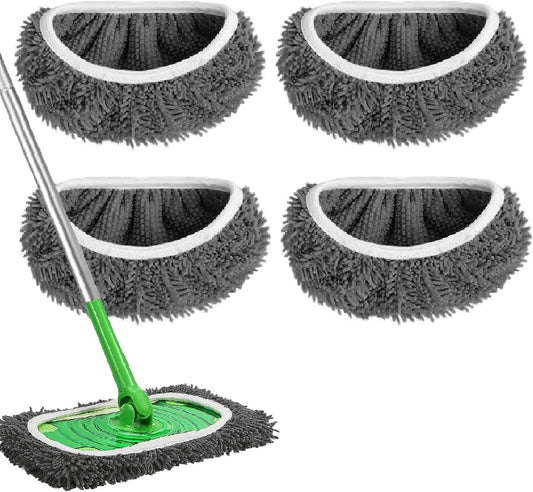Reusable Microfiber Mop Pads for Swiffer Sweeper - Wet & Dry Cleaning Cloths - Mop Head Replacement Washable Refills for Household Floors