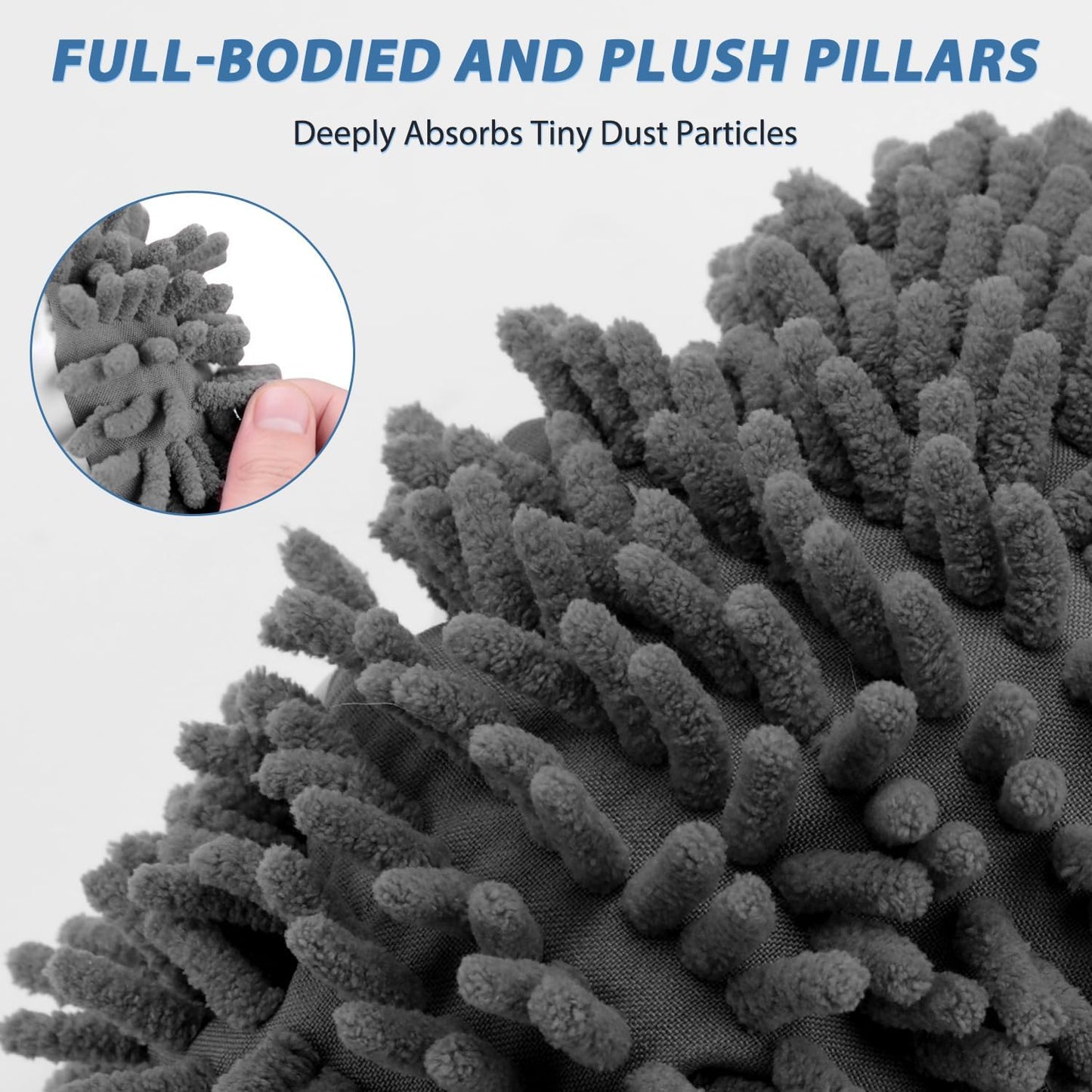 8 Pcs Mop Slippers Socks Floor Cleaning,Microfiber Shoe Covers dust Washable Reusable for Woman Man House Kitchen (Dark Grey)