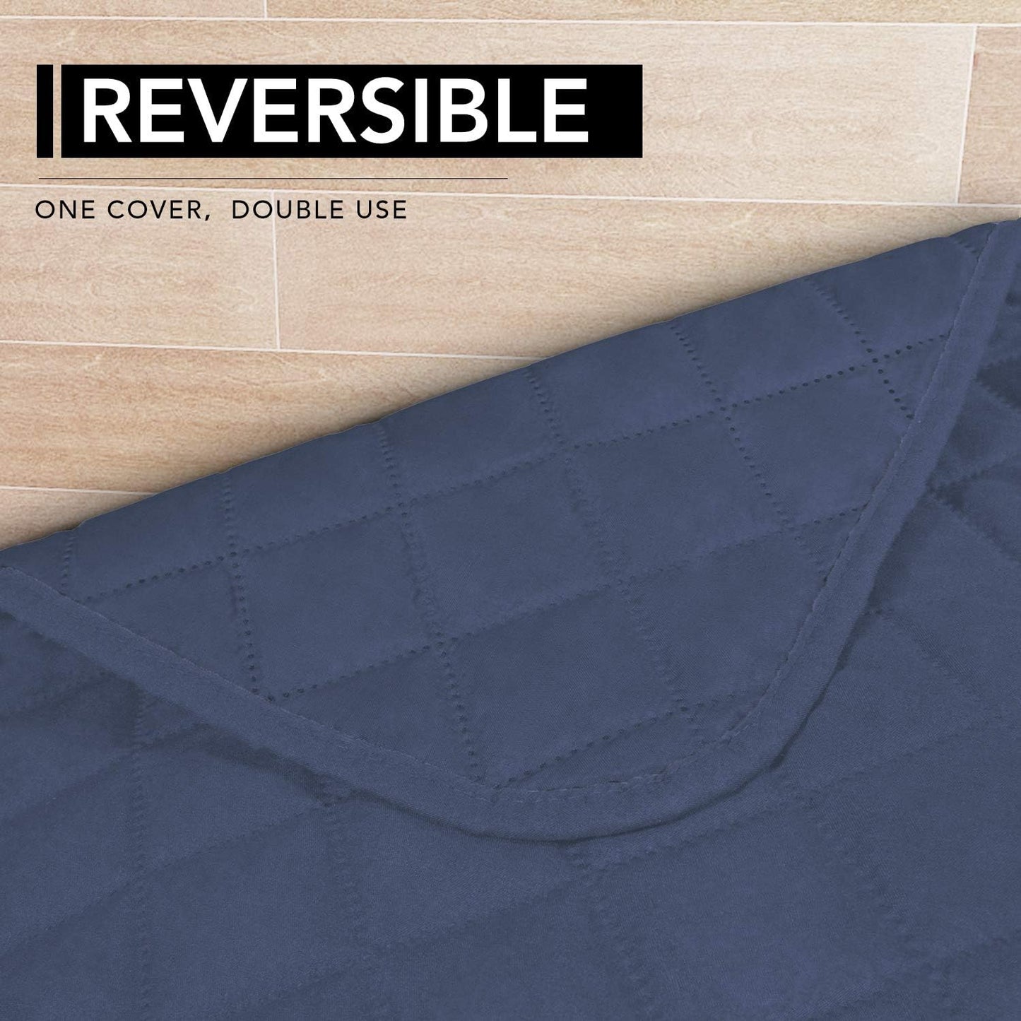 Easy-Going Sectional Couch Covers for Dogs L Shape Sofa Cover Reversible Sofa Slipcover Chaise Lounge Cover Furniture Protector Cover for Pets Dog Cat (42 x 68 inches, DarkBlue/DarkBlue)