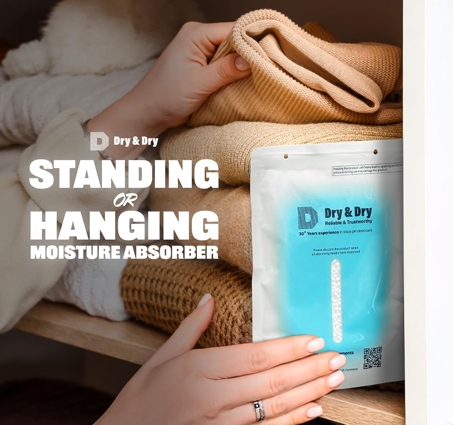 Dry & Dry 3 Packs Hybrid Moisture Absorbers & Musty Odor Eliminator Dehumidifier to Control Excess Moisture for Basements, Closets, Bathrooms, Laundry Rooms. Moisture Absorbers