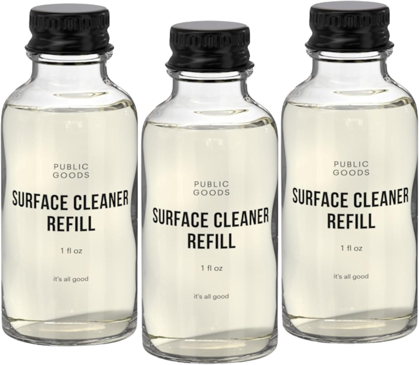 Public Goods Multi Surface Cleaner Refill | All Purpose Cleaner Refill for Floors, Tile, Countertops | Multi Purpose | Cruelty Free | Scented with Jasmine Essential Oils | 3 Pack - 24 Oz Diluted