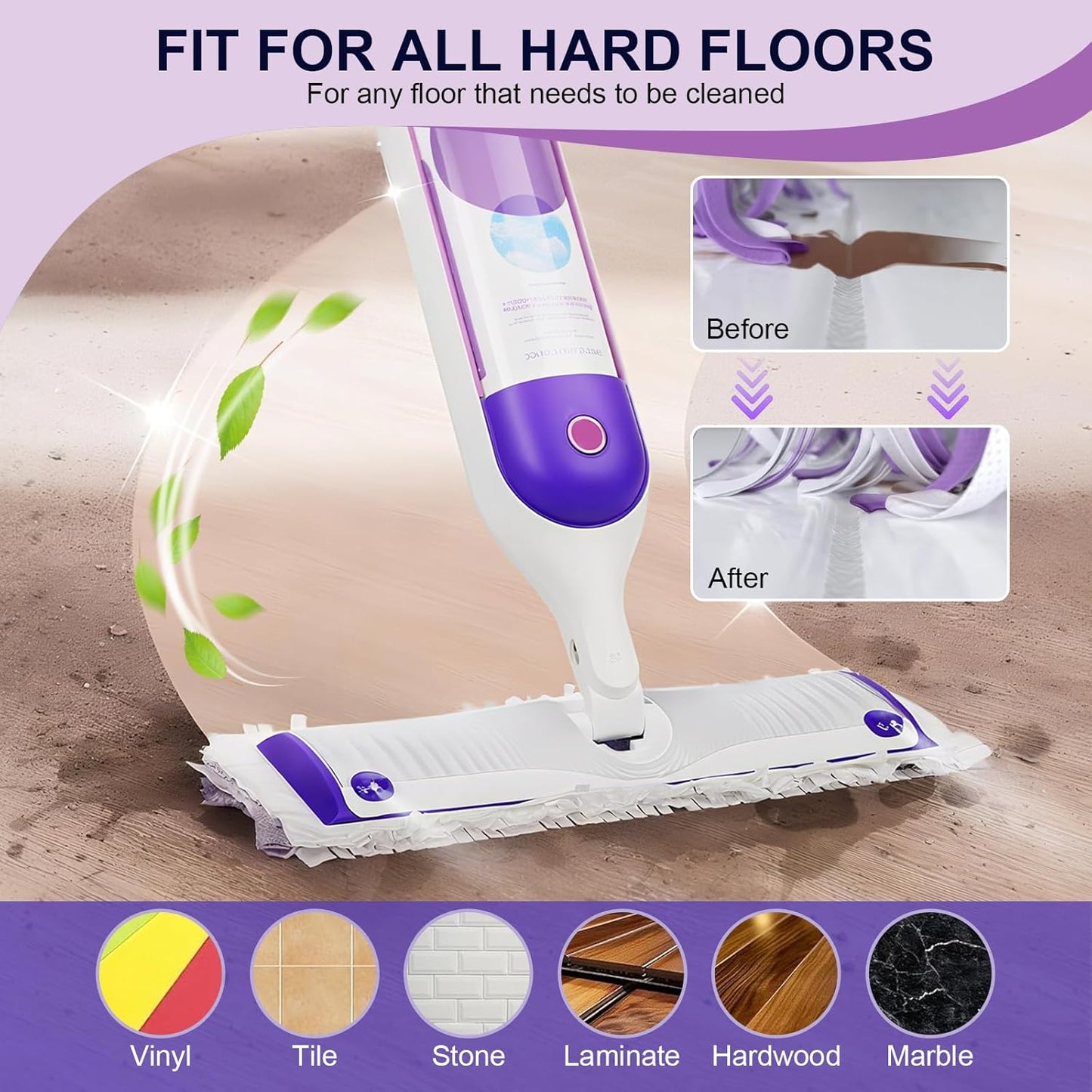 42 Pcs 5X Cleaning Power Mop Refills for Swiffer Power Mop, Unscented 14-Layer Thickened Disposable Mopping Pad Refills, for All Finished Floors