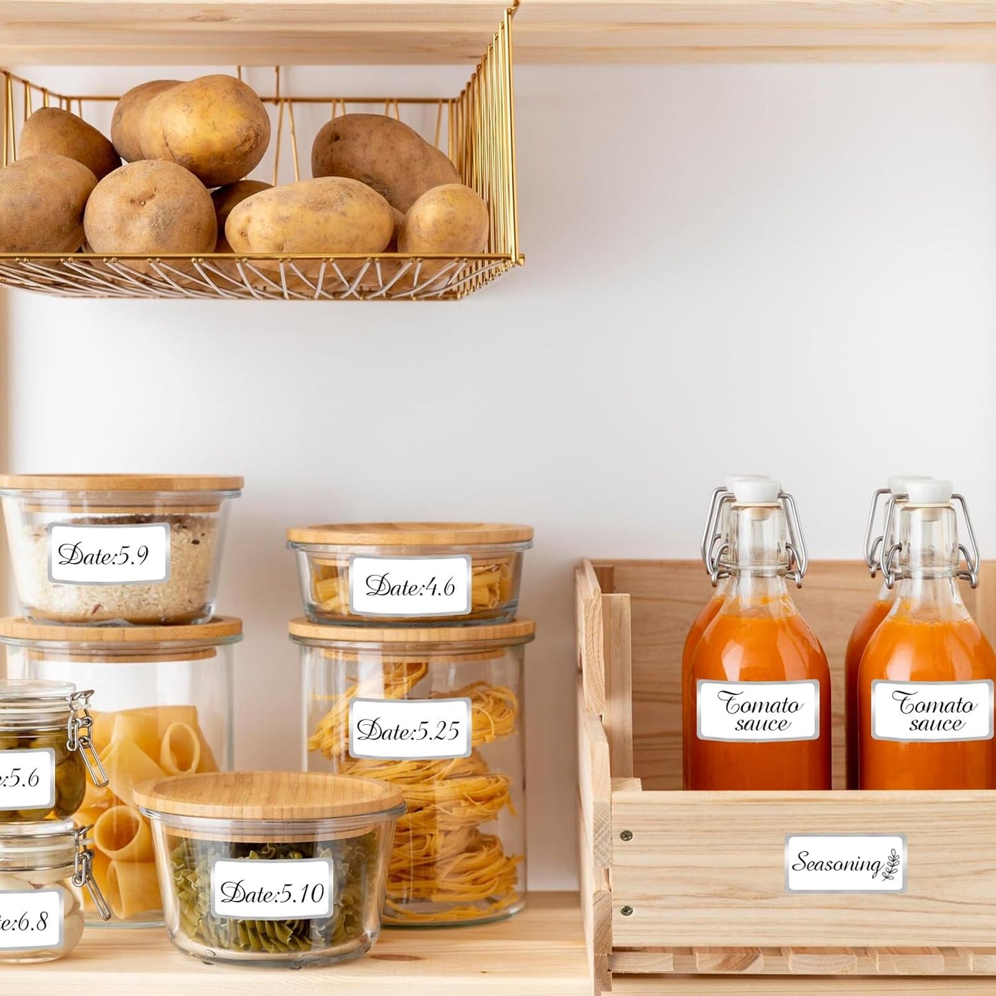 600 Silvery Border Removable Freezer Labels Water Oil Resistant with Perforation Line for Food Containers Jars Pantry Organization (Ink Quick-Dry，1” x 2”)