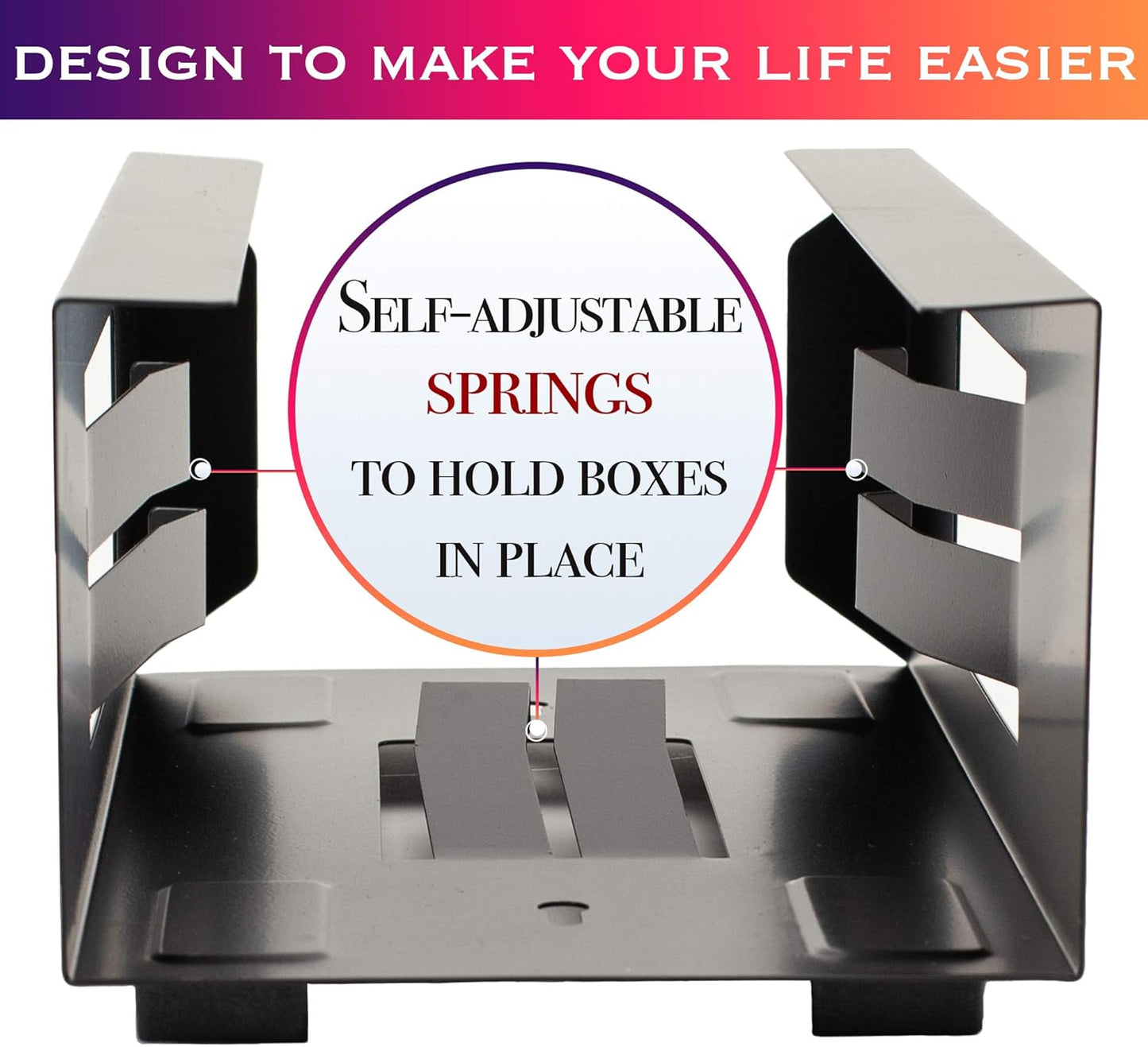 EHOMEA2Z Magnetic Glove Holder,Glove Box Holder,Glove Dispenser,Durable Coated Steel,Space Saving Design for Work,Shop, Garage,Medical Office,Laundry Room,Kitchen,Hospital,Fridge,Wall Mount (Black)