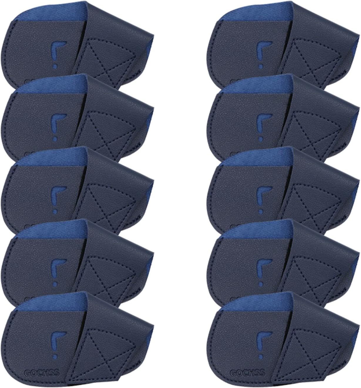 I Golf Iron Headcovers 10pcs PU Fit Both Right-Handed Clubs Golf Club Protector for Titleist Callaway Ping Taylormade Fit More Brands Golf Iron.