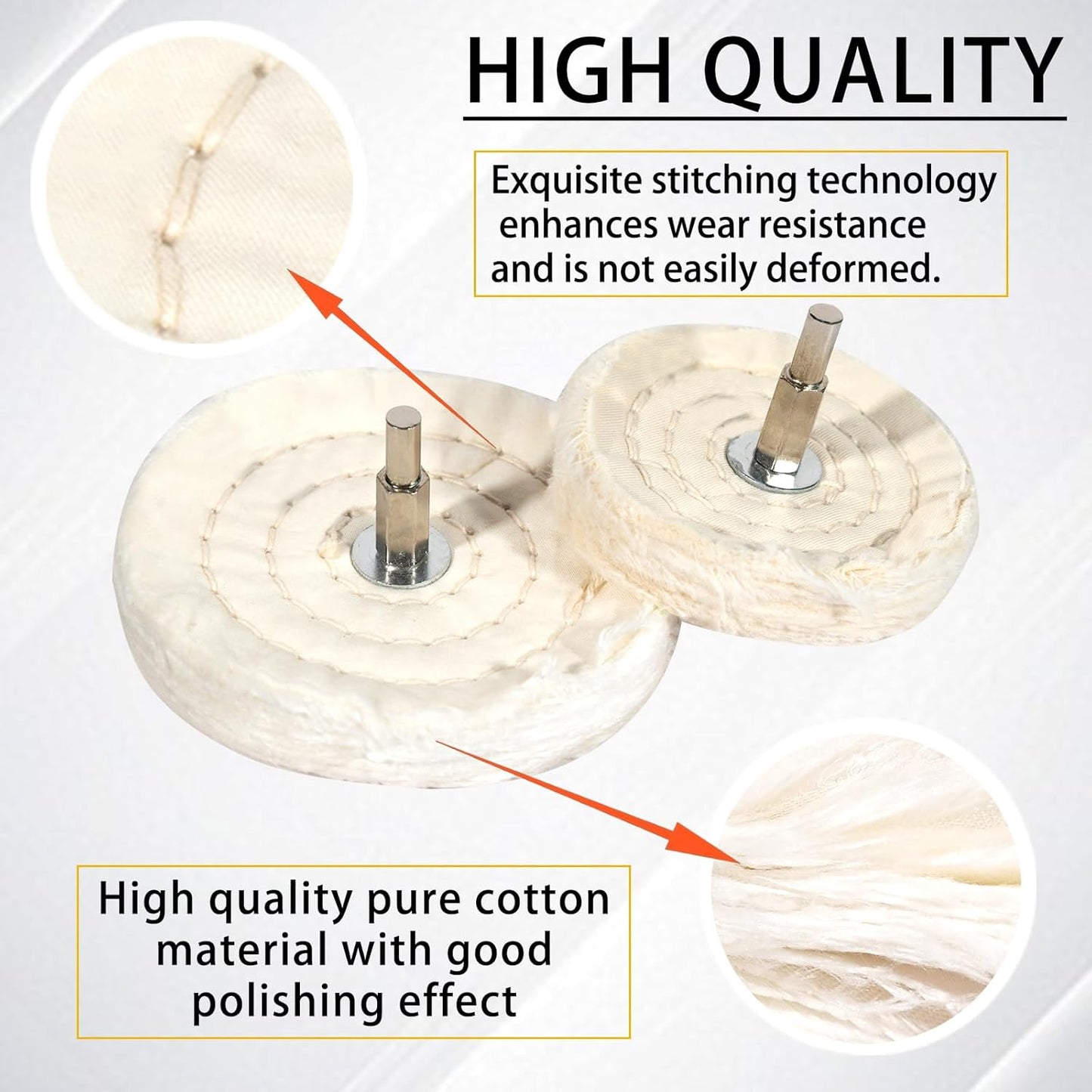 6PCS Buffing Wheels for Drill and 3 PCS Polishing Compounds, Wheel Polishing Kit, Polishing Wheel for Stainless Steel/Aluminum/Chrome/Wood/Jewelry/Plastic/Ceramic/Glass etc