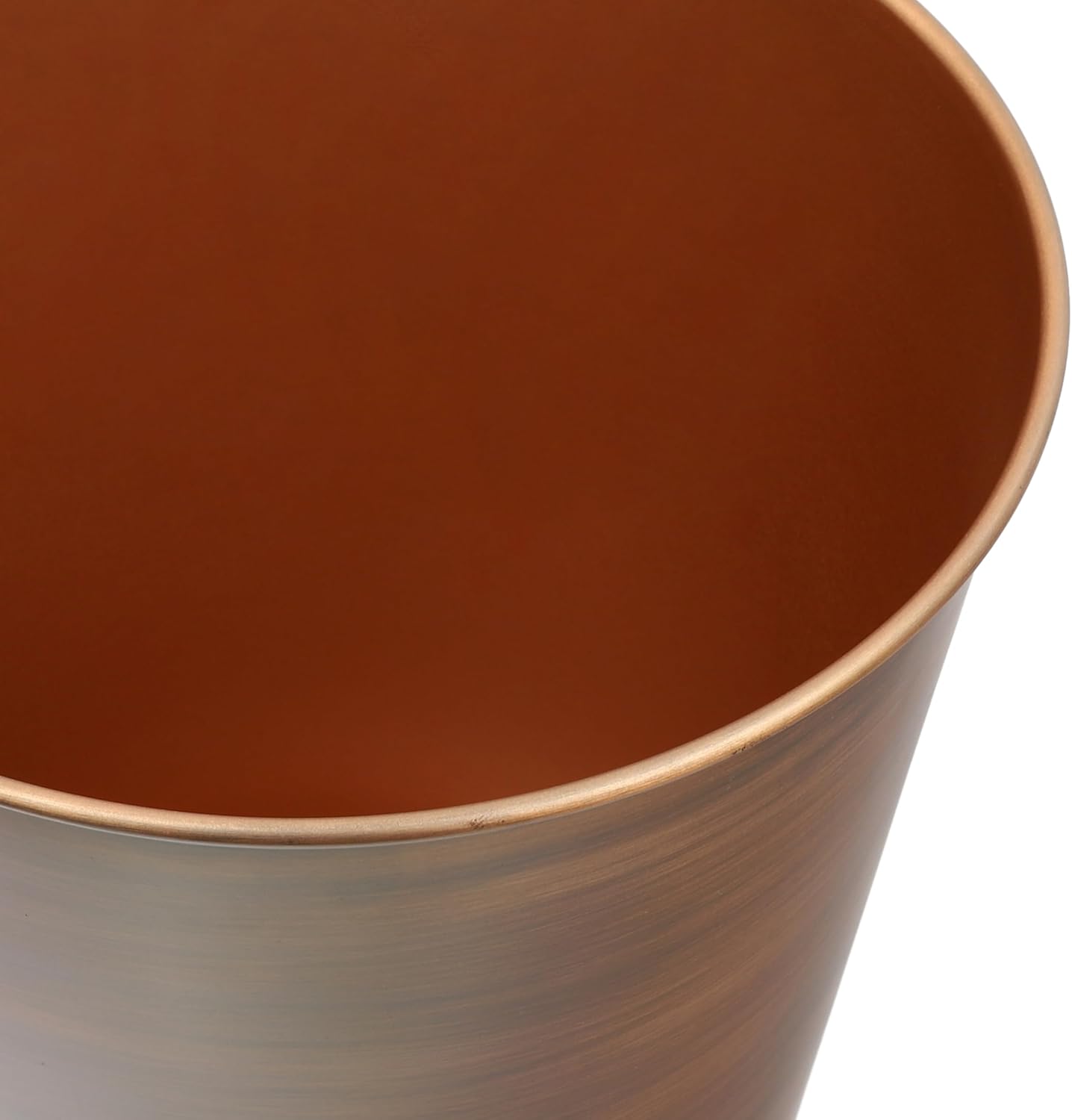 happimess HPM1113B Nolan Modern Classic Smooth Steel 2-Gallon Wastebasket for Home, Bathroom, Living Room, Office, Bedroom, Kitchen, Matte Antique Copper